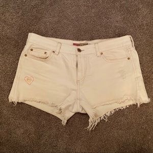Old Navy White Cut-Off Shorts